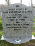 Jane Gwendolen Myfanwy Leaper
Eric Thomas Leaper