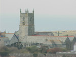 St Just Parish Church as seen from Carn Bosavern