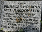 Frederick Selwyn Holman
Primrose Holman
Frank Holman